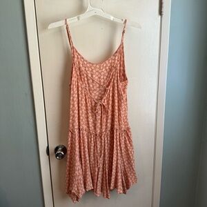 Orange/peach and white Wild Fable swing dress size large